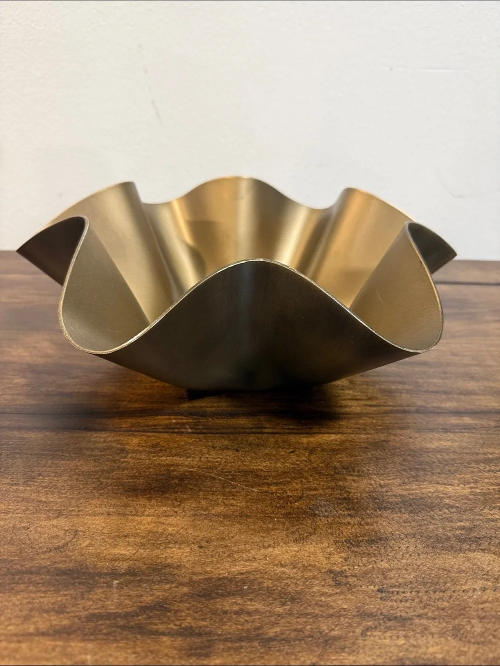 Threshold Gold Wavy Metal Serving Bowl